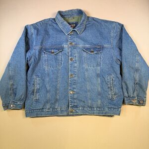 VTG Smith's Workwear Men's Lined Jean Work Trucker Denim Jean Jacket XXL